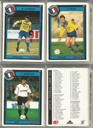 Football 1993 – Cartes Panini championnat de France