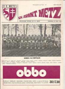 1979-08-24 : FCM – NO 1979/80 – programme en pdf