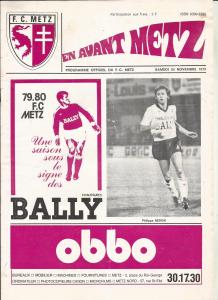 1979-11-24 : FCM – SB 1979/80 – programme en pdf