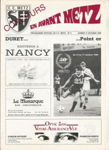 1982-10-02 : FCM – ASNL 1982/83 – programme en pdf