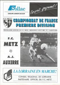 1989-08-02 : FCM – AJA 1989/90 – programme en pdf