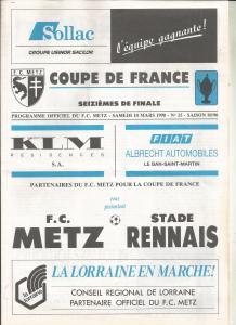 1990-03-10 : FCM – SR coupe de France 1990 – programme en pdf