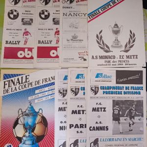 Programmes Matchs FC Metz de 1980/81 à 1989/90