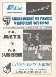1990-08-25 : FCM – ASSE 1990/91 – programme en pdf