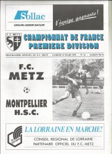 1991-03-23 : FCM – MHSC 1990/91 – programme en pdf