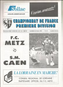 1991-05-18 : FCM – SMC 1990/91 – programme en pdf
