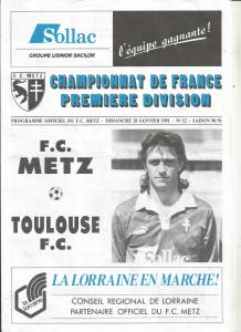 1991-01-20 : FCM – TFC 1990/91 – programme en pdf