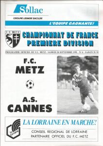 1991-09-28 : FCM – ASC 1991/92 – programme en pdf