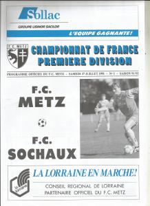 1991-07-27 : FCM – FCS 1991/92 – programme en pdf