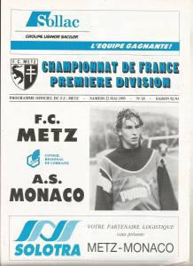 1993-05-22 : FCM – ASM 1992/93 – programme en pdf