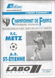 1994-04-02 : FCM – ASSE 1993/94 – programme en pdf