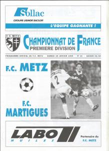 1994-01-29 : FCM – FCM 1993/94 – programme en pdf