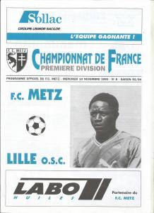 1993-11-10 : FCM – LOSC 1993/94 – programme en pdf