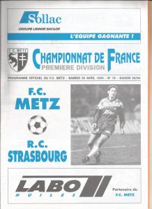 1994-04-30 : FCM – RCS 1993/94 – programme en pdf