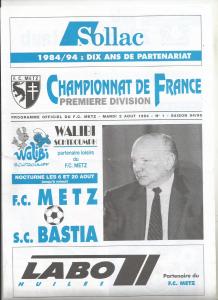1994-08-02 : FCM – SCB 1994/95 – programme en pdf