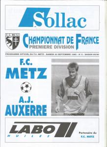 1995-09-30 : FCM – AJA 1995/96 – programme en pdf + feuille d’arbitrage
