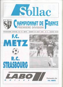 1995-08-26 : FCM – RCS 1995/96 – programme en pdf + feuille d’arbitrage