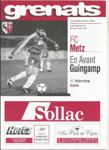 1997-04-16 : FCM – EAG 1996/97 – programme en pdf + feuille d’arbitrage