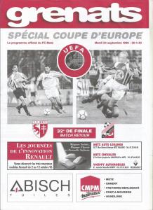1996-09-24 : FCM – FCT 1996/97 – programme en pdf + feuille d’arbitrage