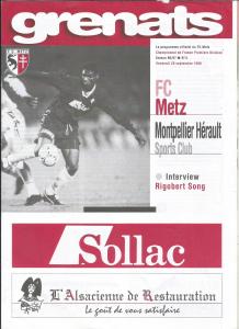 1996-09-20 : FCM – MHSC 1996/97 – programme en pdf + feuille d’arbitrage