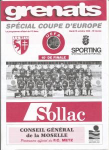 1996-10-15 : FCM – SCP 1996/97 – programme en pdf + feuille d’arbitrage
