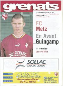 1997-11-08 : FCM – EAG 1997/98 – programme en pdf + feuille d’arbitrage