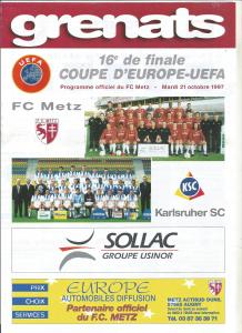 1997-10-21 : FCM – KSC 1997/98 – programme en pdf + feuille d’arbitrage