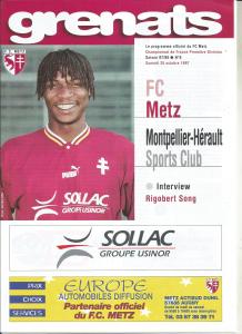 1997-10-25 : FCM – MHSC 1997/98 – programme en pdf + feuille d’arbitrage