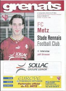 1998-01-10 : FCM – SR 1997/98 – programme en pdf + feuille d’arbitrage