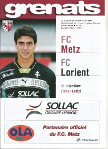 1999-02-06 : FCM – FCL 1998/99 – programme en pdf