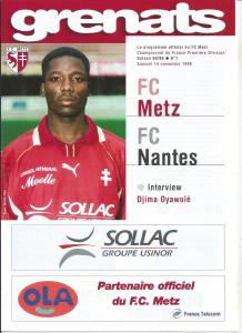 1998-11-14 : FCM – OL 1998/99 – programme en pdf