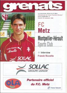 1998-11-28 : FCM – MHSC 1998/99 – programme en pdf + feuille d’arbitrage