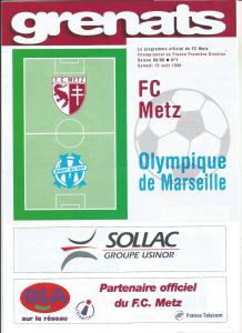 1998-08-15 : FCM – OM 1998/99 – programme en pdf