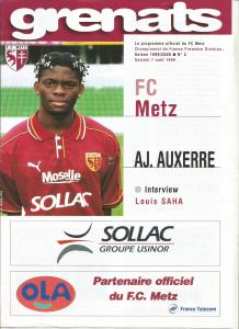 1999-08-07 : FCM – AJA 1999/2000 – programme en pdf