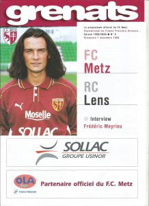 1999-11-07 : FCM – RCL 1999/2000 – programme en pdf