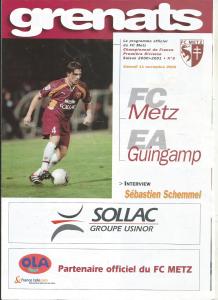 2000-11-11 : FCM – EAG 2000/2001 – programme en pdf