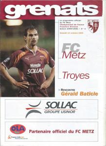 2000-10-14 : FCM – ESTAC 2000/2001 – programme en pdf