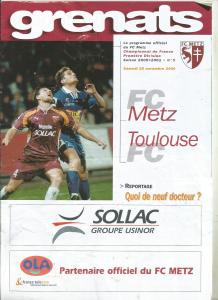 2000-11-25 : FCM – TFC 2000/2001 – programme en pdf