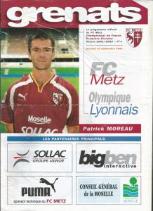 2001-09-22 : FCM – OL 2001/2002 – programme en pdf