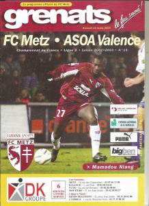 2003-03-22 : FCM – ASOAV 2002/2003 – programme en pdf