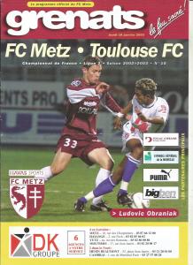 2003-01-16 : FCM – TFC 2002/2003 – programme en pdf