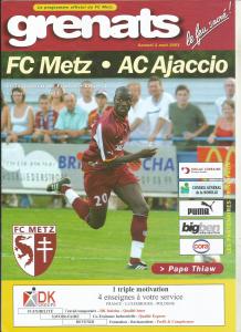 2003-08-02 : FCM – ACA 2003/2004 – programme en pdf