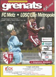 2004-01-31 : FCM – LOSC 2003/2004 – programme en pdf