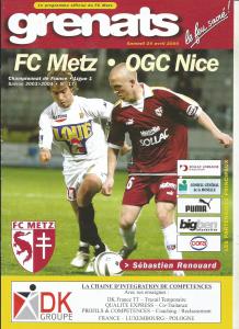 2004-04-24 : FCM – OGCN 2003/2004 – programme en pdf