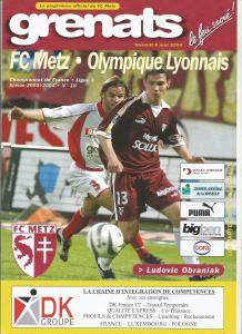 2004-05-08 : FCM – OL 2003/2004 – programme en pdf
