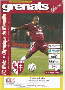 2004-01-27 : FCM – OM 2003/2004 – programme en pdf