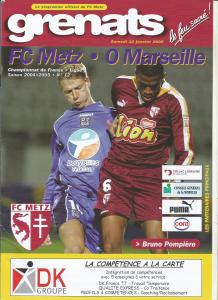 2005-01-22 : FCM – OM 2004/2005 – programme en pdf
