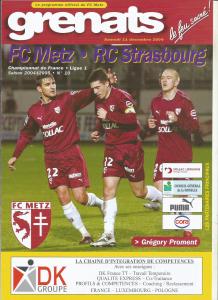 2004-12-11 : FCM – RCS 2004/2005 – programme en pdf