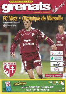 2006-02-19 : FCM – OM 2005/2006 – programme en pdf