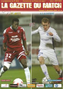 2007-11-10 : FCM – AJA 2007/2008 – programme en pdf